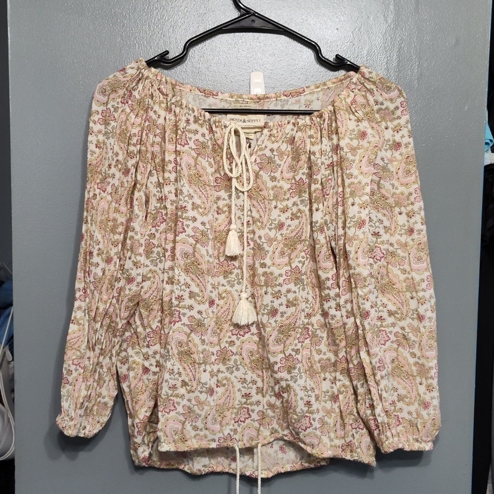 Ralph Lauren Denim & Supply paisley print Boho Blouse size Small